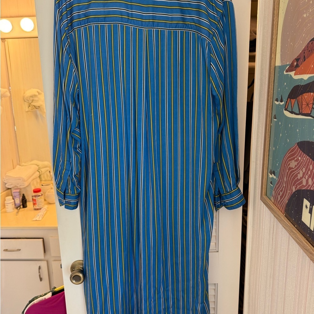 FRNCH Blue and Yellow Striped Dress - Picture 6 of 8